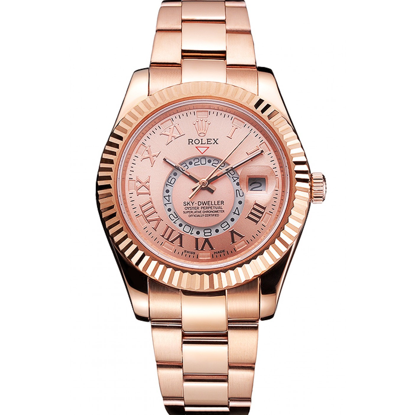 Rolex Sky Dweller Rose Gold Dial Rose Gold Case And Bracelet